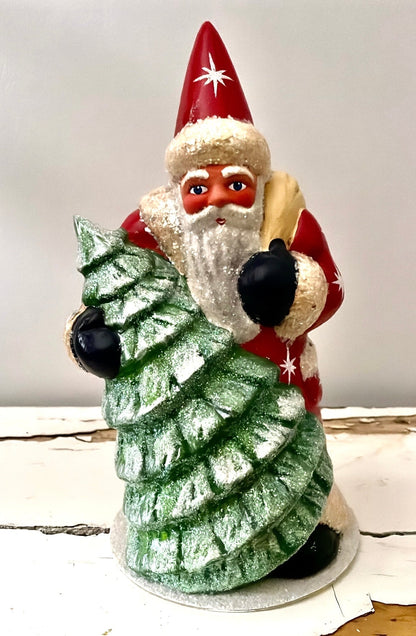 Santa Red with Silver Stars - Beaded and Glitter | Ino Schaller - Bon Ton goods