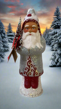 Load image into Gallery viewer, Santa Silver Beaded Coat with Red Trim and Boots - Ino Schaller
