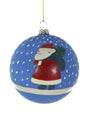 Santa Snowfall Glass Christmas Bauble by Cody Foster