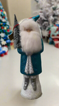 Santa Sponged Glitter Blue with Silver Trim | Ino Schaller