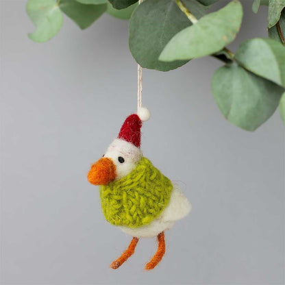 Santa Swedish Goose Ornament | Christmas Ornament - Bon Ton goods