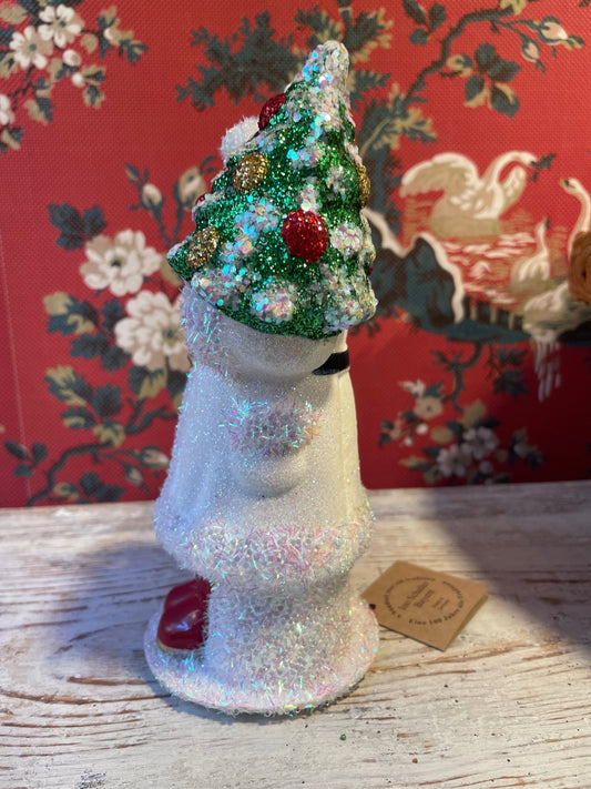 Santa With White Coat - Red Boots And Tree | Ino Schaller - Bon Ton goods