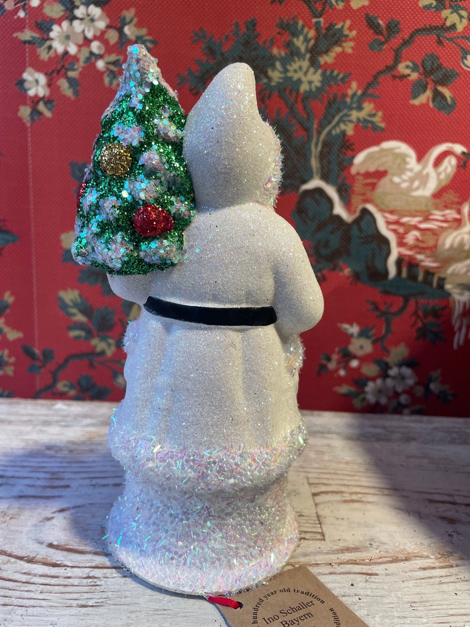 Santa With White Coat - Red Boots And Tree | Ino Schaller - Bon Ton goods