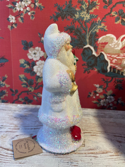 Santa With White Coat - Red Boots And Tree | Ino Schaller - Bon Ton goods