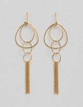 Load image into Gallery viewer, Saturn Gold Plated Earrings - Bon Ton goods
