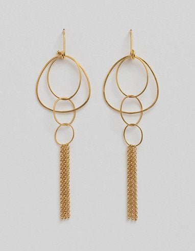 Saturn Gold Plated Earrings - Bon Ton goods