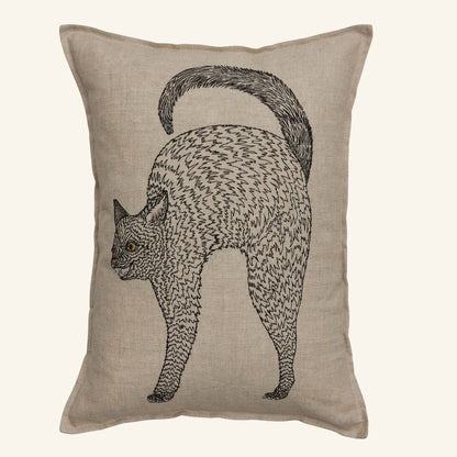 Scaredy Black Cat Pillow | Coral & Tusk - Bon Ton goods