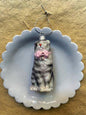 Scottish Fold Cat Glass Ornament - Bon Ton goods