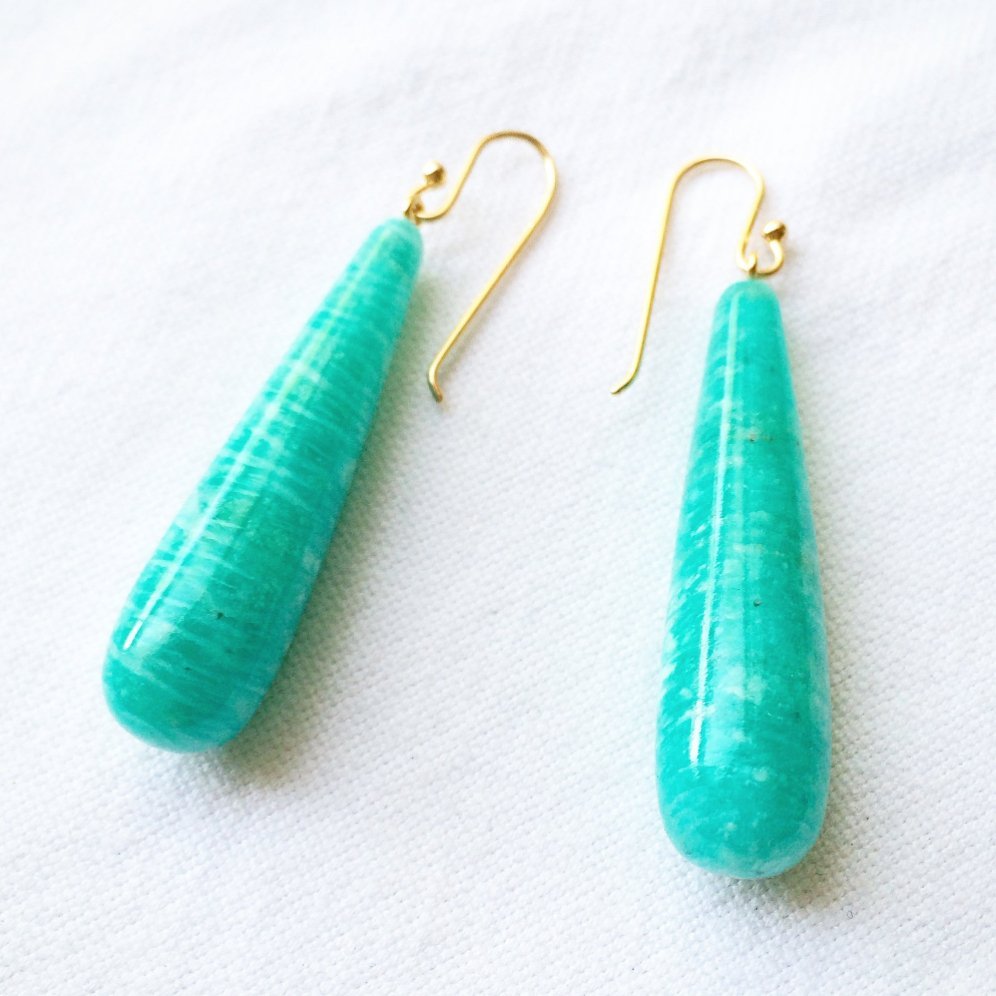 Sea Blue Amazonite Earrings | Mikkel Brøgger - Bon Ton goods