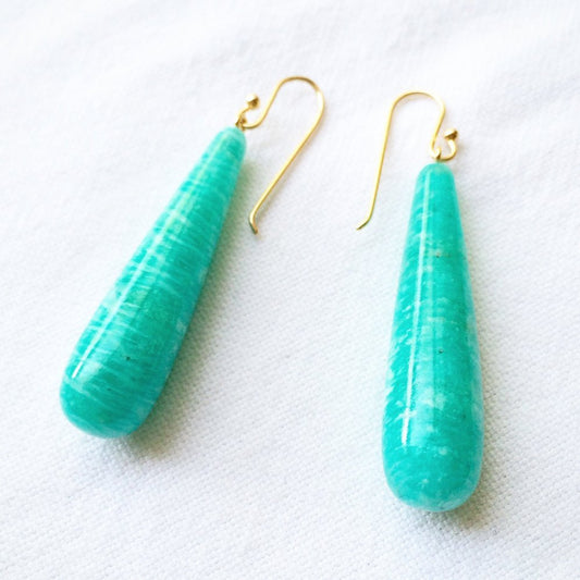 Sea Blue Amazonite Earrings | Mikkel Brøgger - Bon Ton goods