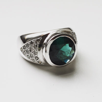 Sea Blue Tourmaline and Diamond Ring | Mikkel Brøgger - Bon Ton goods