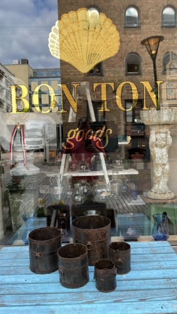 Set of 5 Antique Metal Buckets - Bon Ton goods