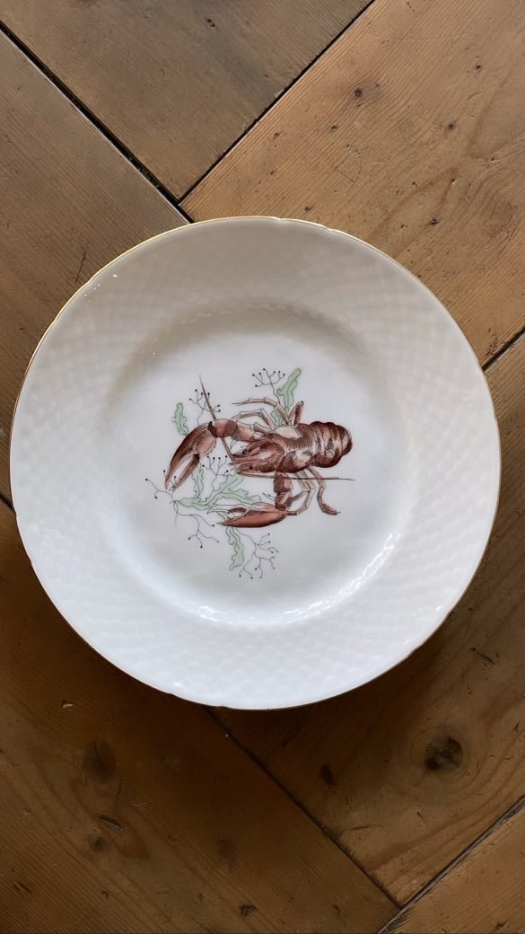 Set of Eleven Bing & Grøndahl Fish Plates | Hand-Painted, 1920s - Bon Ton goods