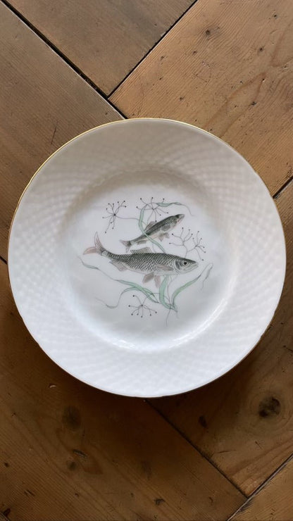 Set of Eleven Bing & Grøndahl Fish Plates | Hand-Painted, 1920s - Bon Ton goods