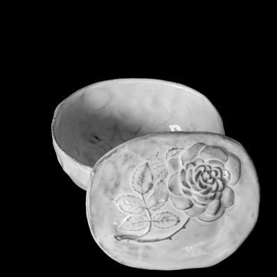 Setsuko Box with Roses | Astier de Villatte - Bon Ton goods