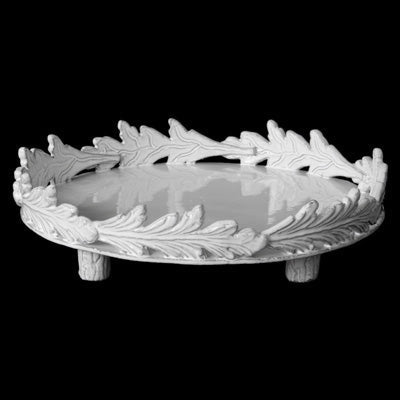 Setsuko Round Leaf Wreath Platter | Astier de Villatte: Exclusive Pre-Order Item - Bon Ton goods