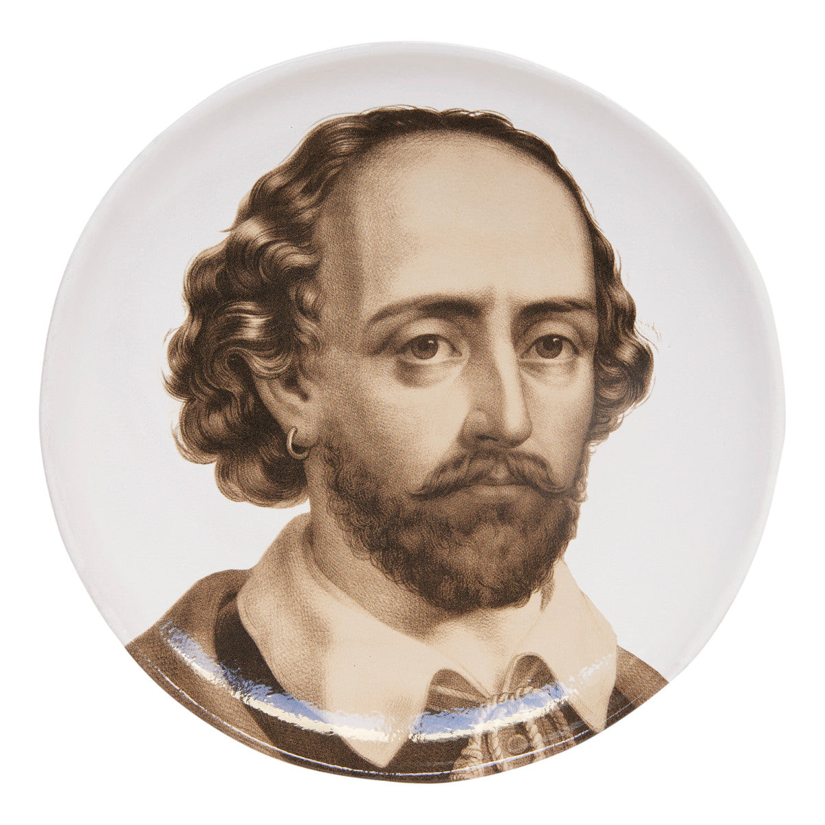 John Derian Shakespeare Plate, set of 6 by Astier de Villatte, official product view