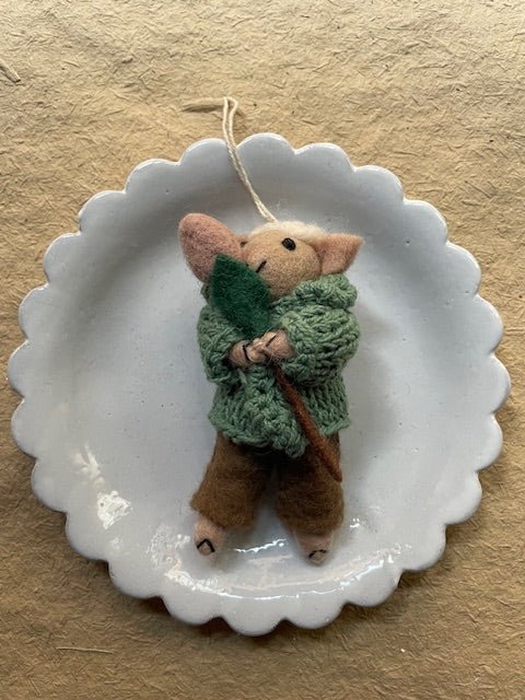 Sheep with Twig - Christmas ornament | Christmas Ornament - Bon Ton goods