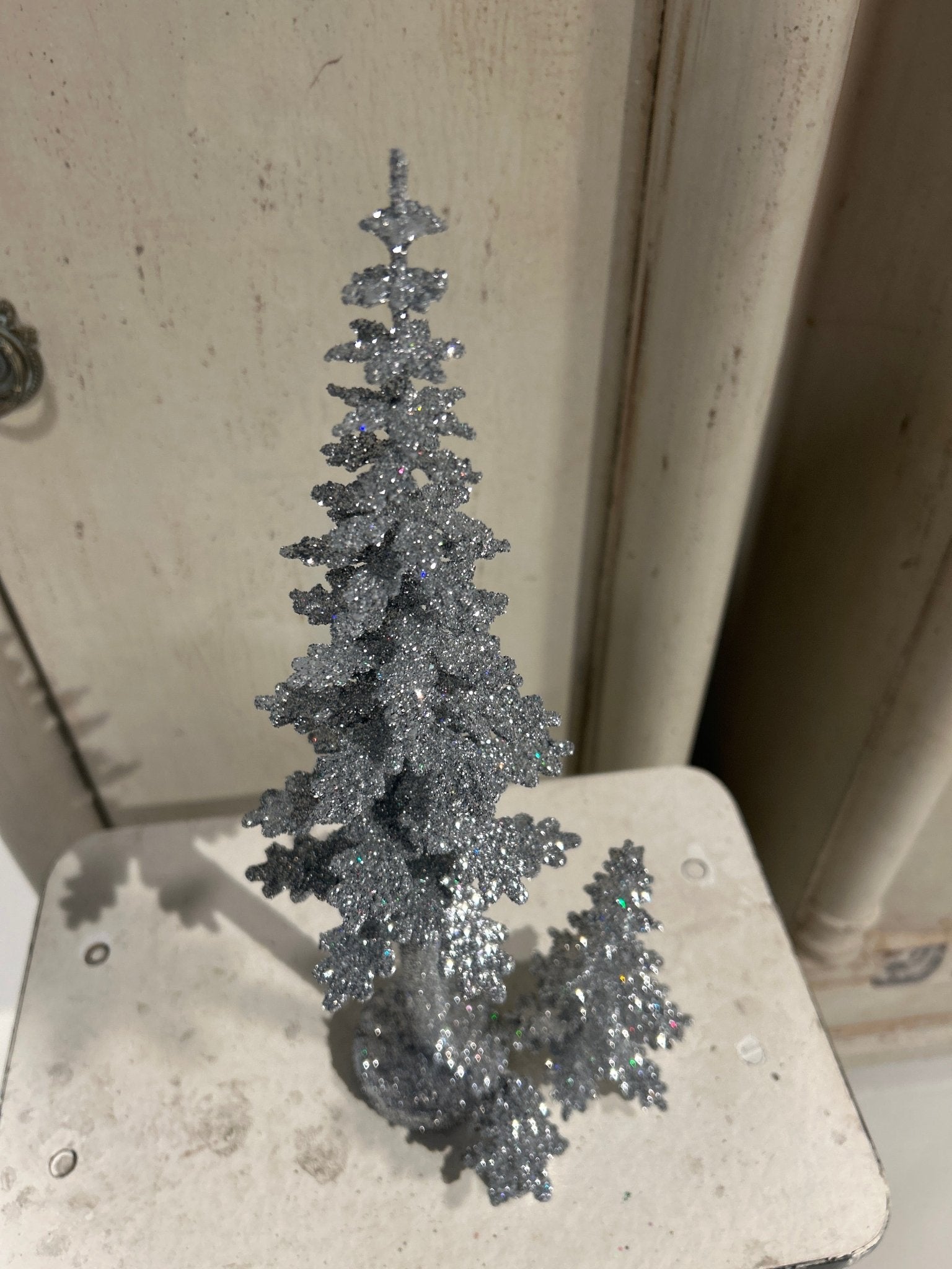 Silver Glitter Spruce - Cardboard Christmas Tree| Ino Schaller - Bon Ton goods