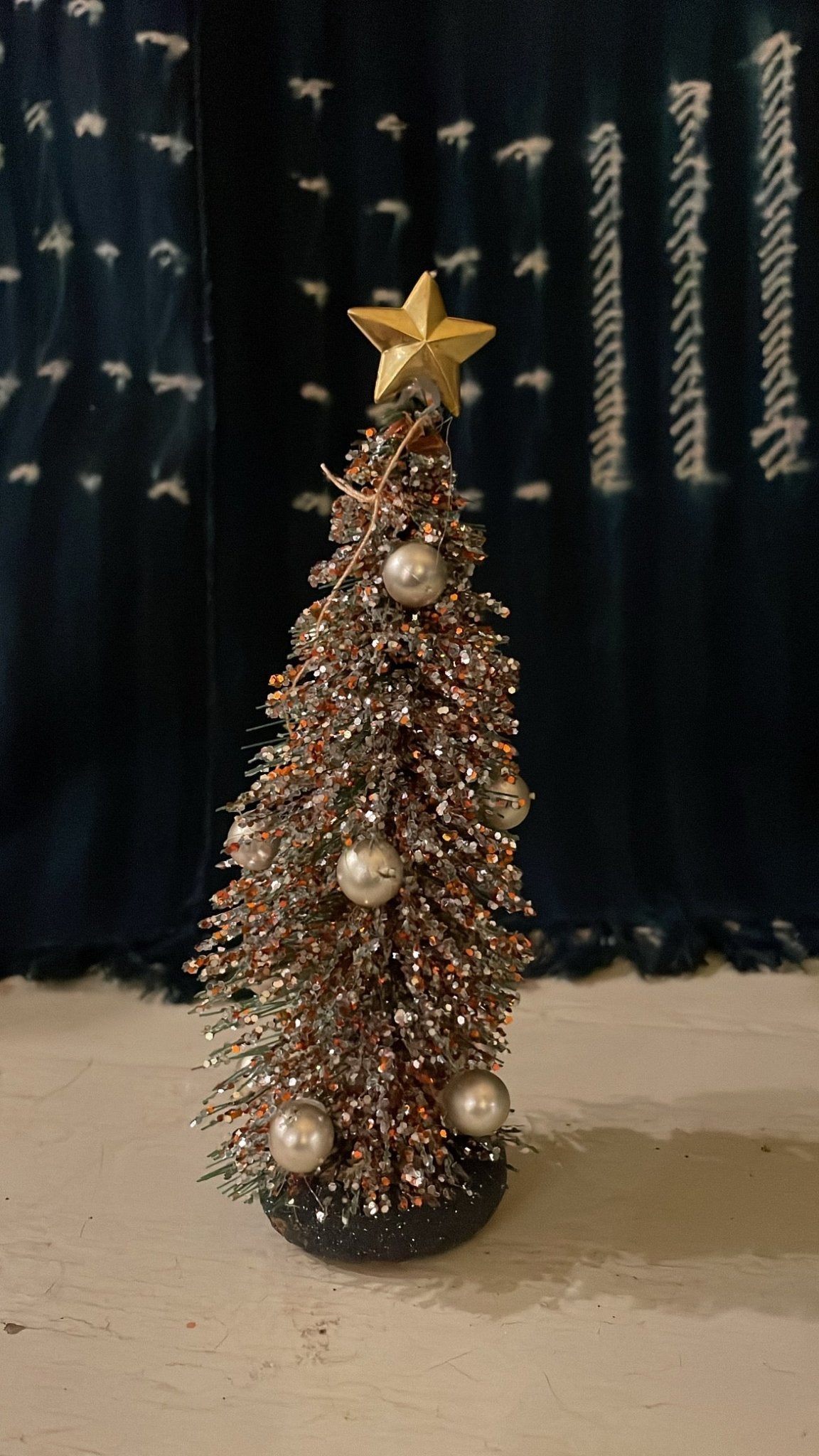 Silver Pearl Brush Christmas Tree - Bon Ton goods