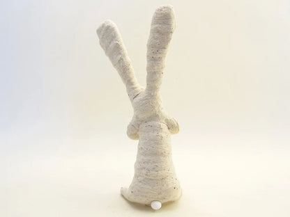 Sitting Bunny Rabbit Figure - White | Vintage by Crystal Spun Cotton Ornament - Bon Ton goods