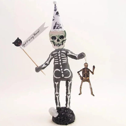 Skeleton Figure - Vintage Inspired Spun Cotton | Vintage by Crystal Spun Cotton Ornament - Bon Ton goods
