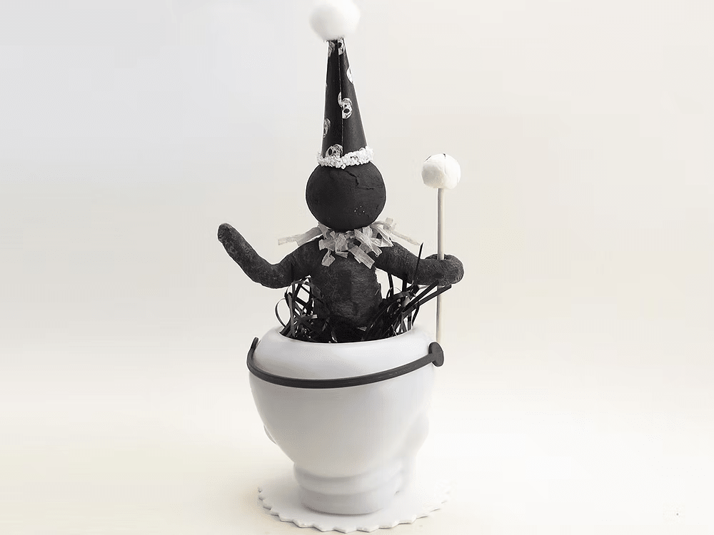 Skeleton Party Figure | Vintage by Crystal Spun Cotton Ornament - Bon Ton goods