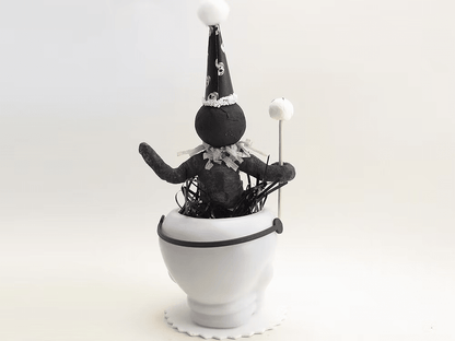 Skeleton Party Figure | Vintage by Crystal Spun Cotton Ornament - Bon Ton goods