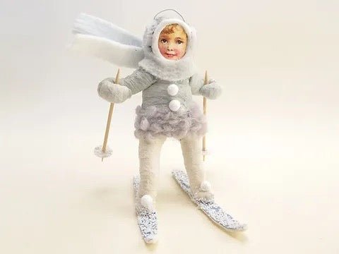 Ski Child - Vintage Inspired Spun Cotton | Vintage by Crystal Spun Cotton Ornament - Bon Ton goods