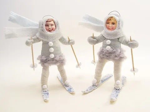 Ski Child - Vintage Inspired Spun Cotton | Vintage by Crystal Spun Cotton Ornament - Bon Ton goods