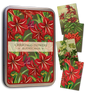 Christmas Flowers tin and botanical postcards