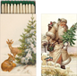 Sköna Ting Christmas matchbox with deer and Santa illustrations