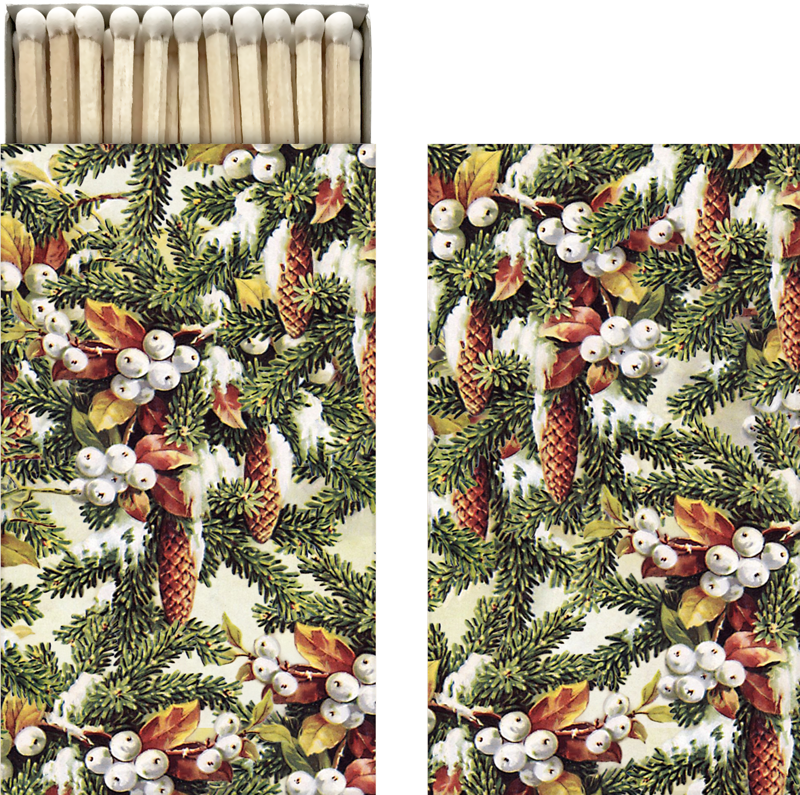 Sköna Ting Christmas greenery matchbox with white berries