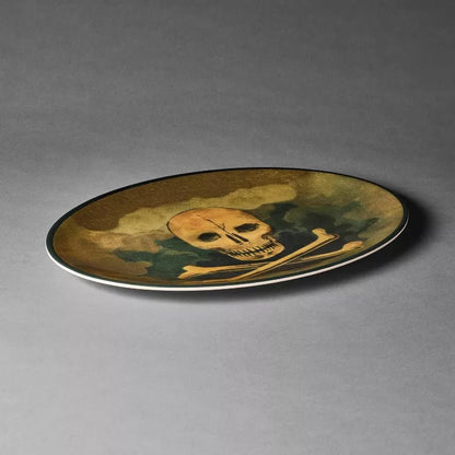 Skull and Cross Bones Oval Serving Platter | John Derian - Bon Ton goods
