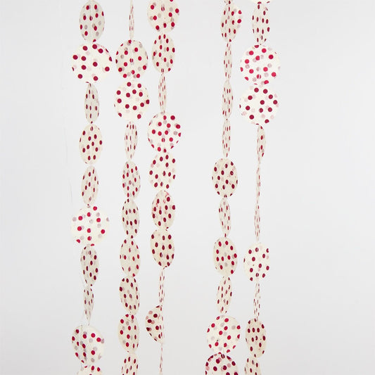 Slinga Christmas Garland, White and Red - Bon Ton goods