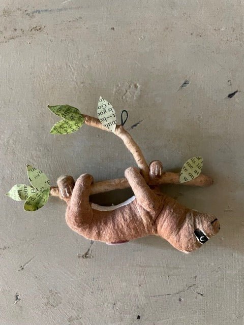 Sloth - Vintage by Crystal | Vintage by Crystal Spun Cotton Ornament - Bon Ton goods