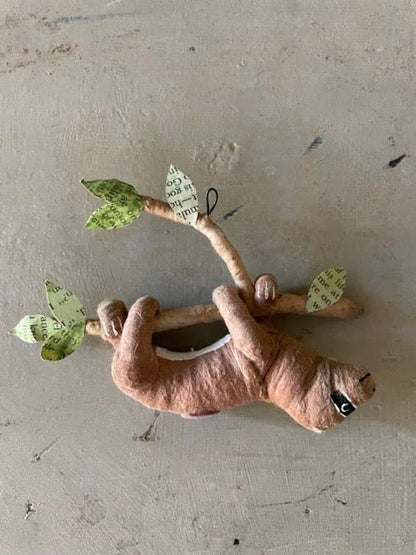 Sloth - Vintage by Crystal | Vintage by Crystal Spun Cotton Ornament - Bon Ton goods