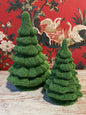 Small Bright Green Christmas Tree - Beaded Papier Mâché | Ino Schaller - Bon Ton goods