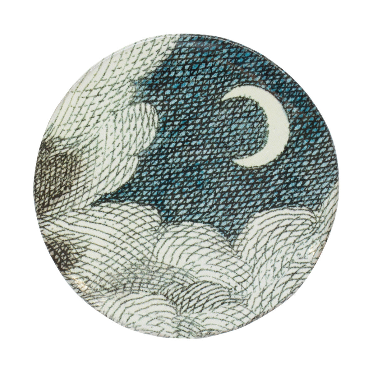 John Derian Small Cloud & Crescent Moon Plate by Astier de Villatte, official product view