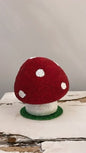 Small Fat Mushroom - Red Beaded | Ino Schaller - Bon Ton goods