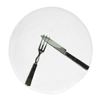 John Derian Small Fork and Knife Plate by Astier de Villatte, official product view