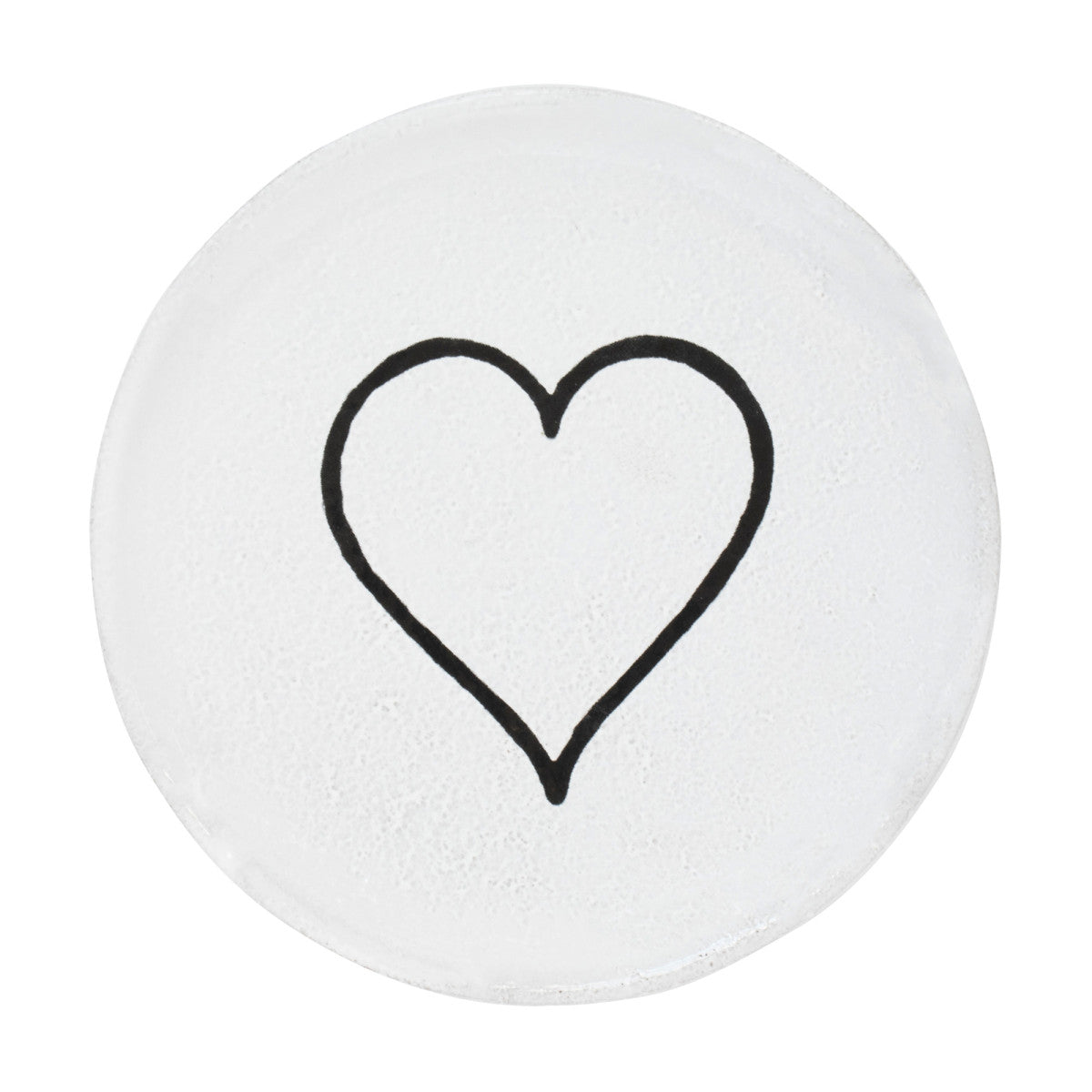 John Derian Small Line Heart Plate, set of 6 by Astier de Villatte, official product view