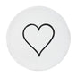 John Derian Small Line Heart Plate, set of 6 by Astier de Villatte, official product view