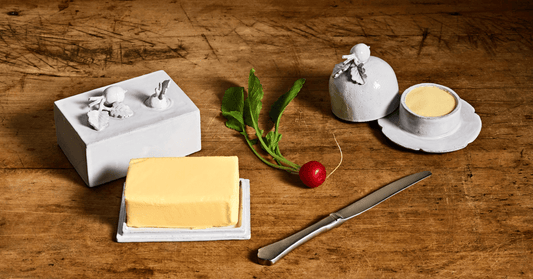 Small Radish Butter Dish | Astier de Villatte: Exclusive Pre-Order Item - Bon Ton goods