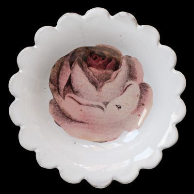 Small Rose and Insect Dish | Astier de Villatte - Bon Ton goods