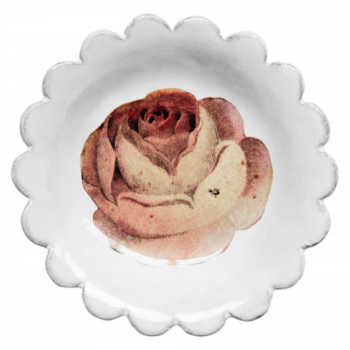 Small Rose and Insect Dish | Astier de Villatte - Bon Ton goods