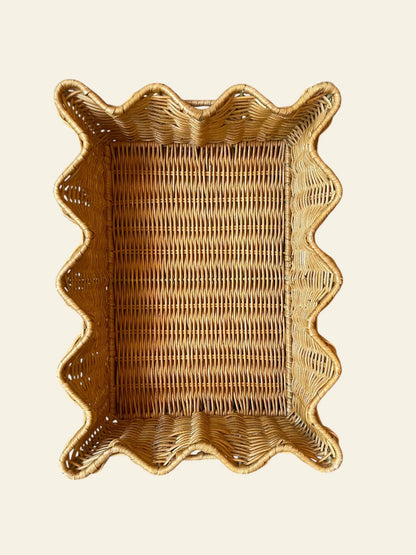 Small Scalloped Tray, Rattan | MithCPH - Bon Ton goods