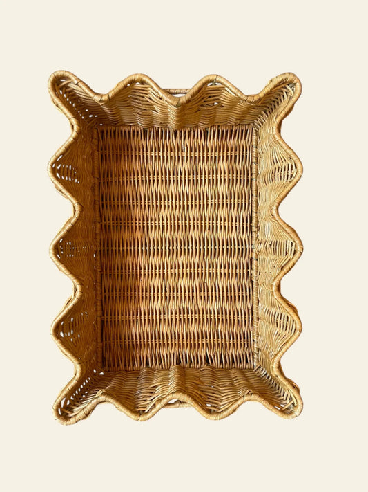 Small Scalloped Tray, Rattan | MithCPH - Bon Ton goods