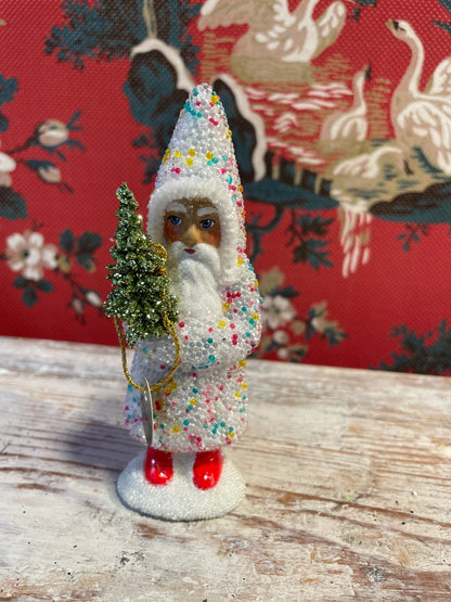 Small Sugarbeaded Santa | Ino Schaller - Bon Ton goods