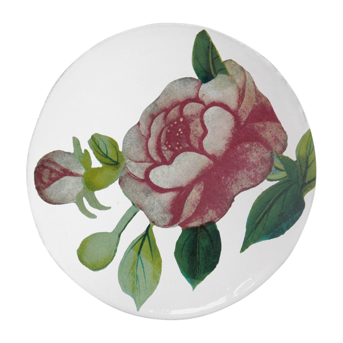 John Derian Small Superb Rose Plate, set of 6 by Astier de Villatte, official product view